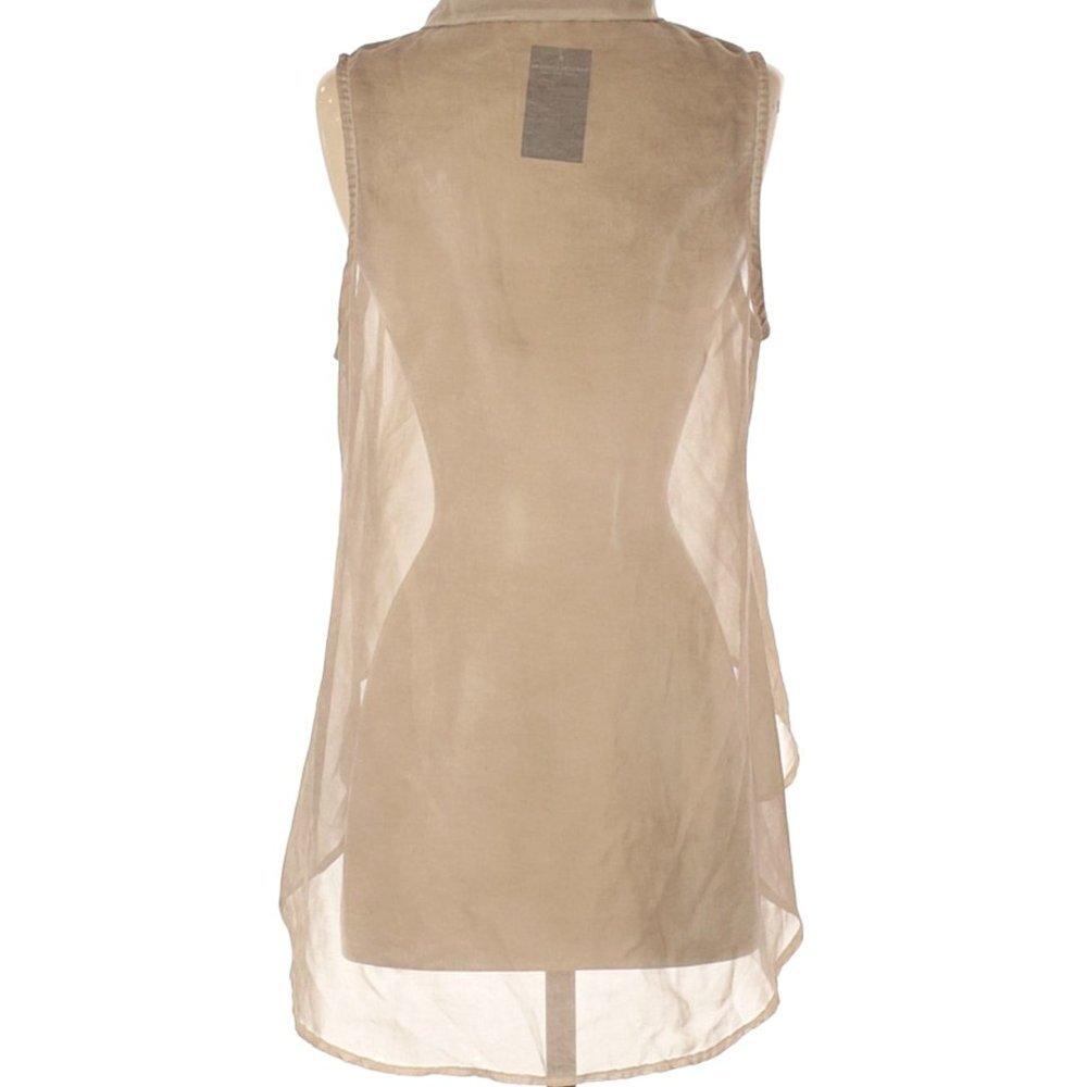 Brandy Melville Semi Sheer High Low Blouse Shirt - Picture 2 of 2